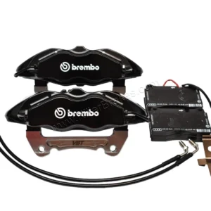 Front Cupra Performance Pack Brembo 4pot Brake Calipers 340mm 345mm Adapters VBT 5F0615105 5F0615106 Black New