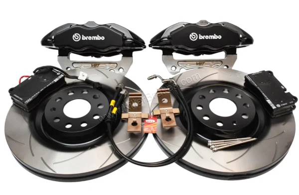 Front Cupra Performance Pack Brembo 4pot Brake Calipers 340mm 345mm Adapters VBT 5F0615105 5F0615106 Black New
