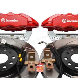 Front Cupra Performance Pack Brembo 4pot Brake Kit 345x30mm DBA Adapters VBT 5F0615105 5F0615106 Red New