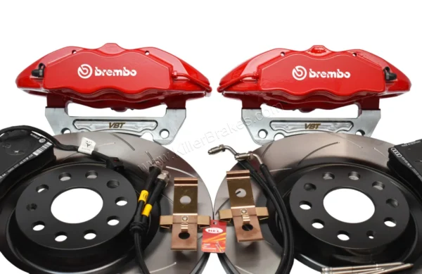 Front Cupra Performance Pack Brembo 4pot Brake Kit 345x30mm DBA Adapters VBT 5F0615105 5F0615106 Red New 1 Front Cupra Performance Pack Brembo 4pot Brake Kit 345x30mm DBA Adapters VBT 5F0615105 5F0615106 Red New Front Cupra Performance Pack Brembo 4pot Brake Kit 345x30mm DBA Adapters VBT 5F0615105 5F0615106 Red New