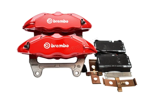Front Seat Leon Cupra Performance Pack Audi TTRS 8J Brembo 4pot Brake Calipers 5F0615105 5F0615106 Red New Front Seat Leon Cupra Performance Pack Audi TTRS 8J Brembo 4pot Brake Calipers 5F0615105 5F0615106 Red New