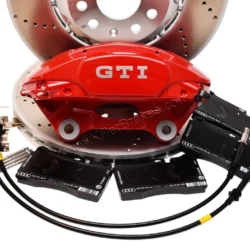 MQB Brake Kit Porsche Macan Brembo 4pot Clubsport 5Q0615301C 340x30mm Drilled NEW