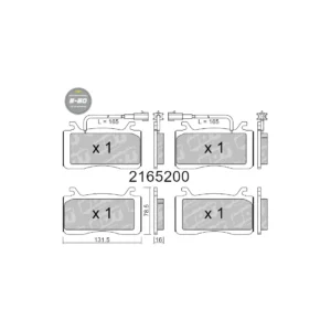 Front SDT High performance brake pads s50 Alfa Romeo Stelvio Giulia