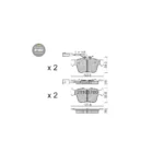 Rear SDT High performance brake pads s50 Alfa Romeo Stelvio Giulia