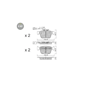 Rear SDT High performance brake pads s50 Alfa Romeo Stelvio Giulia