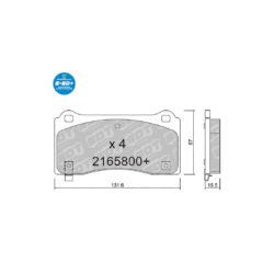 Front SDT High performance Plus brake pads s50 Tesla Model 3 Y