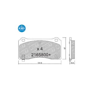 Front SDT High performance Plus brake pads s50 Tesla Model 3 Y