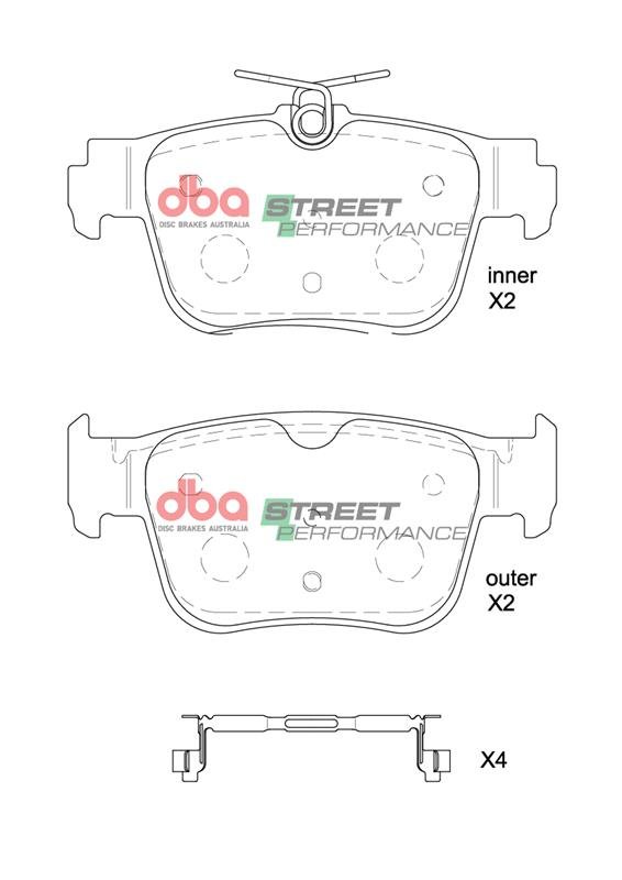 Rear DBA DB8850SP Street Perfomance brake pads Audi Rs3 8y Golf 8R S3 8y Cupra Formentor Rear DBA DB8850SP Street Perfomance brake pads Audi Rs3 8y Golf 8R S3 8y Cupra Formentor
