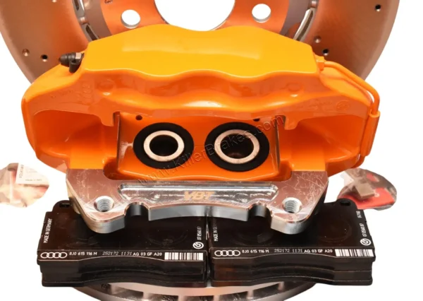Front Cupra Audi Brembo 4pot Brake Kit Clubsport 340x30mm Adapters VBT Orange Lambo
