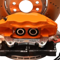 Front Cupra Audi Brembo 4pot Brake Kit Clubsport 340x30mm Adapters VBT Orange Lambo