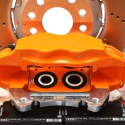 Front Cupra Audi Brembo 4pot Brake Kit Clubsport 340x30mm Adapters VBT Orange Lambo
