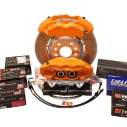 Front Cupra Audi Brembo 4pot Brake Kit Clubsport 340x30mm Adapters VBT Orange Lambo