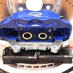 Front Cupra Audi Brembo 4pot Brake Kit Clubsport 340x30mm Adapters VBT VW 8R Blue