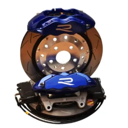 Front Cupra Performance Brembo 4pot Brake Kit DBA Slotted 370x32mm Lapiz Blue