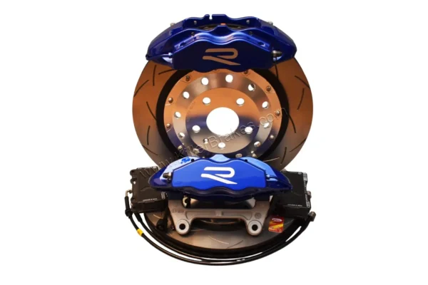 Front Cupra Performance Brembo 4pot Brake Kit DBA Slotted 370x32mm Lapiz Blue