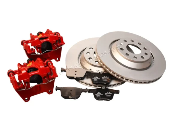 Rear Brake Kit VW Audi Golf Mk7 R Audi S3 8v Rear Caliper 310x22mm OE Brake Discs Pads Red