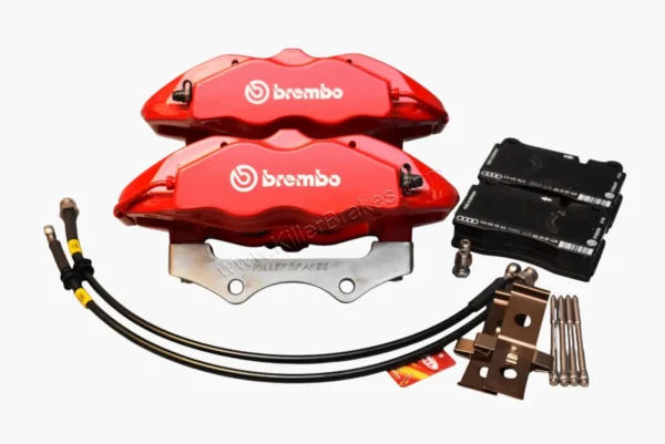 Front Audi A1 S1 mk4 R32 gti Polo Gti Cupra Formentor Brembo 4pot Brake Calipers 334x32mm Adapters 5F0615105 5F0615106