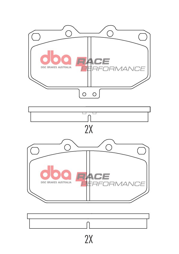 DBA Brake Pads Race Performance — Front Axle for Mitsubishi 3000 GTO / Nissan 200 SX S14 – DB1170RP — brake part photo