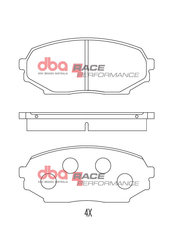 DBA Brake Pads Race Performance — Front Axle for Mazda MX5 (Mk1) (NA) – DB1178RP — brake part photo