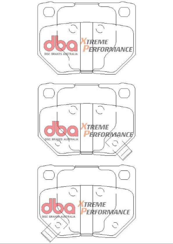DBA Brake Pads Xtreme Performance ECE R90 certified — Rear Axle for Nissan 300 ZX Z32 / 300ZX GZ32 – DB1220XP — brake part photo DBA Brake Pads Xtreme Performance ECE R90 certified — Rear Axle for Nissan 300 ZX Z32 / 300ZX GZ32 – DB1220XP — brake part photo