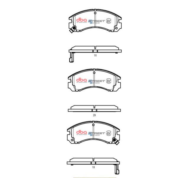 DBA Brake Pads Mitsubishi Outlander ZJ & ZK Phev Hybrid 2014 - 2019 F — Front Axle for Citroen C-Crosser – DB1223SSEV — brake part photo DBA Brake Pads Mitsubishi Outlander ZJ & ZK Phev Hybrid 2014 - 2019 F — Front Axle for Citroen C-Crosser – DB1223SSEV — brake part photo