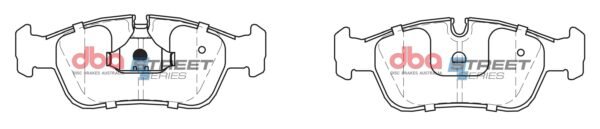 DBA Brake Pads Street Series Ceramic — Front Axle for BMW 3 Series (E36) 316 / 3 Series (E36) 318 – DB1224SS — brake part photo
