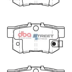 DBA Brake Pads Street Series Ceramic — Rear Axle for Honda Accord / CR-V Mk2 – DB1230SS — brake part photo