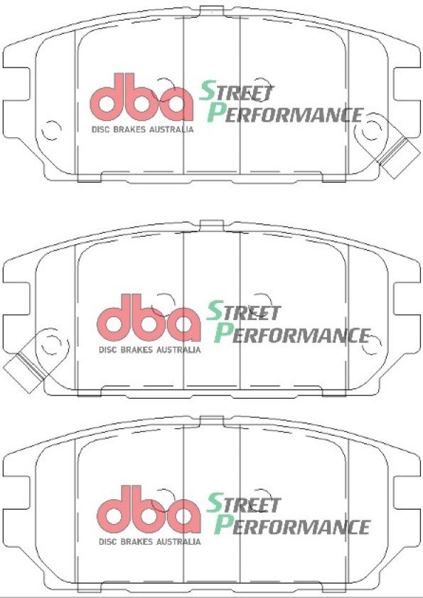 DBA Brake Pads Street Performance — Rear Axle for Mitsubishi Chariot / Galant – DB1238SP — brake part photo