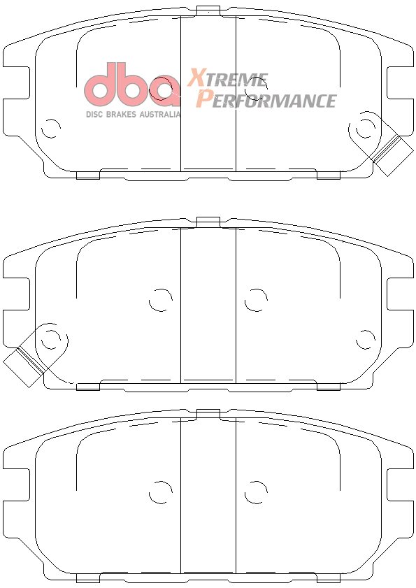 DBA Brake Pads Xtreme Performance — Rear Axle for Mitsubishi Chariot / Galant – DB1238XP — brake part photo DBA Brake Pads Xtreme Performance — Rear Axle for Mitsubishi Chariot / Galant – DB1238XP — brake part photo