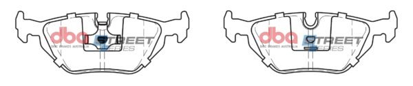 DBA Brake Pads Street Series Ceramic — Rear Axle for BMW 3 Series (E36) 316 / 3 Series (E36) 318 – DB1245SS — brake part photo DBA Brake Pads Street Series Ceramic — Rear Axle for BMW 3 Series (E36) 316 / 3 Series (E36) 318 – DB1245SS — brake part photo