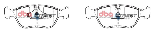 DBA Brake Pads Street Series Ceramic — Front Axle for Volvo C70 T5 / S70 – DB1261SS — brake part photo