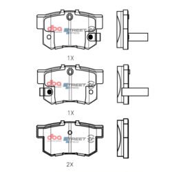 DBA Brake Pads Honda Insight Hybrid / CRZ Hybrid 2010 on On R — Rear Axle for Fiat Sedici / Honda Accord – DB1265SSEV — brake part photo