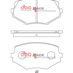 DBA Brake Pads Race Performance — Front Axle for Mazda MX5 (Mk1) (NA) / MX5 (Mk2) (NB) – DB1282RP — brake part photo
