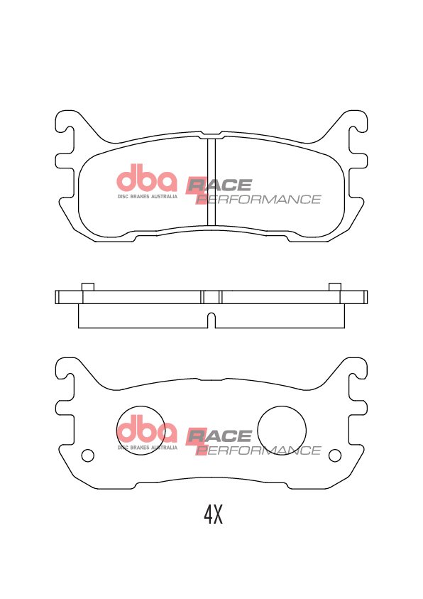 DBA Brake Pads Race Performance — Rear Axle for Mazda MX5 (Mk1) (NA) / MX5 (Mk2) (NB) – DB1283RP — brake part photo DBA Brake Pads Race Performance — Rear Axle for Mazda MX5 (Mk1) (NA) / MX5 (Mk2) (NB) – DB1283RP — brake part photo