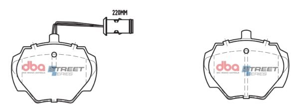 DBA Brake Pads Street Series Ceramic — Rear Axle for Land Rover Discovery 1 / Rover Range Rover – DB1285SS — brake part photo DBA Brake Pads Street Series Ceramic — Rear Axle for Land Rover Discovery 1 / Rover Range Rover – DB1285SS — brake part photo