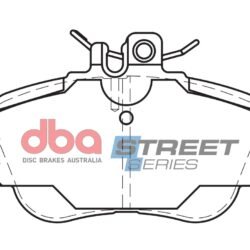 DBA Brake Pads Street Series Ceramic — Front Axle for Mercedes-Benz C-Class (W202) C180 / C-Class (W202) C200 – DB1295SS — brake part photo