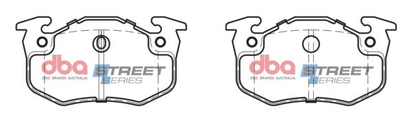 DBA Brake Pads Street Series Ceramic — Rear Axle for Renault 19 / 19 Chamade – DB1301SS — brake part photo DBA Brake Pads Street Series Ceramic — Rear Axle for Renault 19 / 19 Chamade – DB1301SS — brake part photo