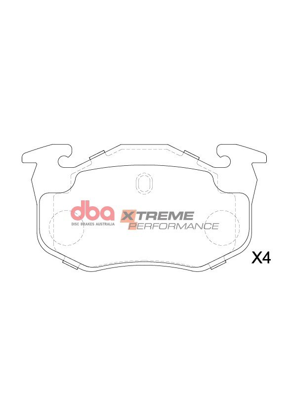 DBA Brake Pads Xtreme Performance — Rear Axle for Renault 19 / 19 Chamade – DB1301XP — brake part photo DBA Brake Pads Xtreme Performance — Rear Axle for Renault 19 / 19 Chamade – DB1301XP — brake part photo
