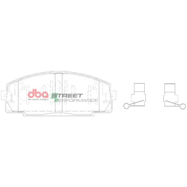 DBA Brake Pads Street Performance — Front Axle for Toyota Dyna / Dyna 300 – DB1328SP — brake part photo