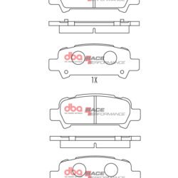 DBA Brake Pads Race Performance — Rear Axle for Subaru Forester / Forester SF5 – DB1379RP — brake part photo