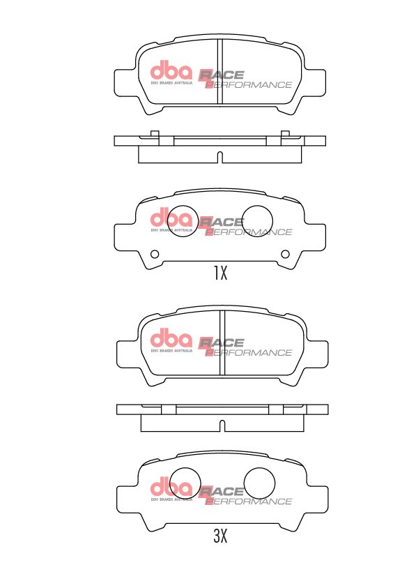 DBA Brake Pads Race Performance — Rear Axle for Subaru Forester / Forester SF5 – DB1379RP — brake part photo