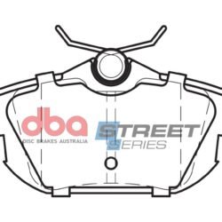 DBA Brake Pads Street Series Ceramic — Rear Axle for Mitsubishi Carisma / Colt – DB1382SS — brake part photo