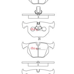 DBA Brake Pads Race Performance — Rear Axle for BMW 3 Series (E46) 330 / 3 Series (X 4WD E46) 330 – DB1397RP — brake part photo