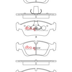 DBA Brake Pads Race Performance — Front Axle for BMW 3 Series (E46) 316 / 3 Series (E46) 318 – DB1414RP — brake part photo