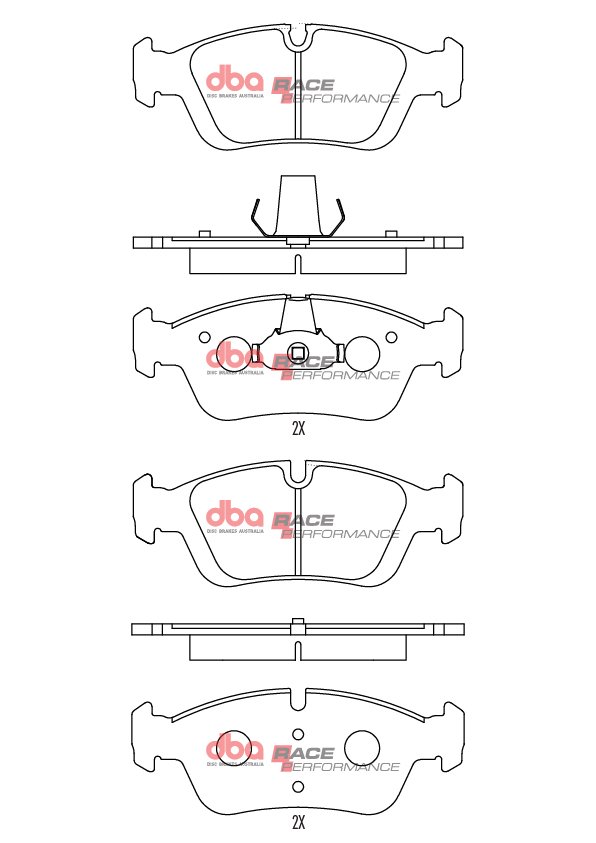 DBA Brake Pads Race Performance — Front Axle for BMW 3 Series (E46) 316 / 3 Series (E46) 318 – DB1414RP — brake part photo DBA Brake Pads Race Performance — Front Axle for BMW 3 Series (E46) 316 / 3 Series (E46) 318 – DB1414RP — brake part photo