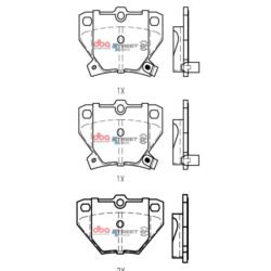 DBA Brake Pads Toyota Prius Hybrid 1997 - 2009 R — Rear Axle for Toyota Celica ZZT230 / Celica ZZT231 – DB1429SSEV — brake part photo