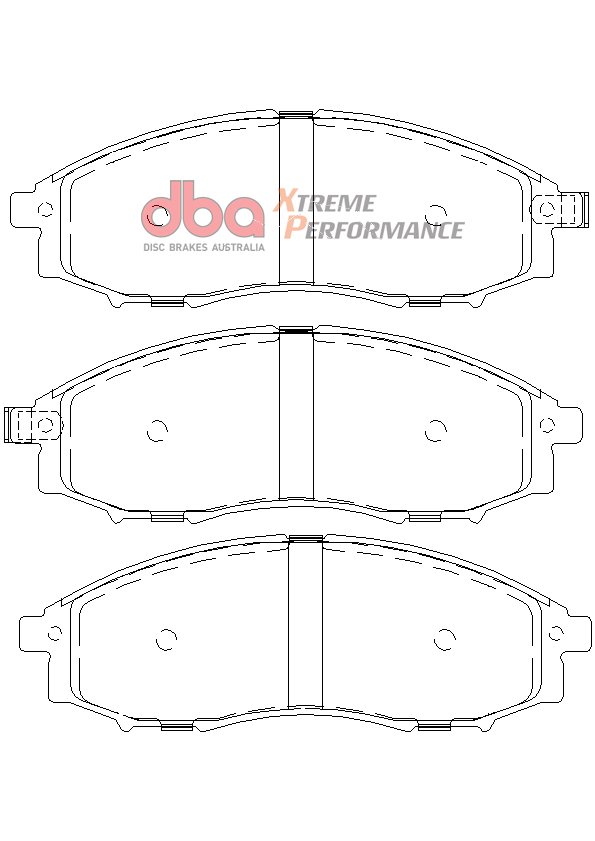 DBA Brake Pads Xtreme Performance — Front Axle for Nissan NP300 D40 / Navara D22 – DB1439XP — brake part photo DBA Brake Pads Xtreme Performance — Front Axle for Nissan NP300 D40 / Navara D22 – DB1439XP — brake part photo
