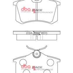 DBA Brake Pads Race Performance — Rear Axle for Audi A1 8X / A1 GB – DB1449RP — brake part photo