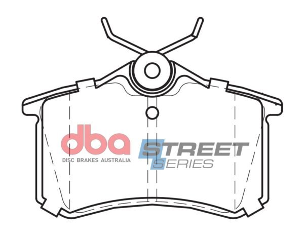 DBA Brake Pads Street Series Ceramic — Rear Axle for Audi A1 8X / A1 GB – DB1449SS — brake part photo