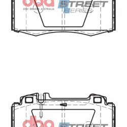 DBA Brake Pads Street Series Ceramic — Front Axle for Mercedes-Benz C-Class (W203) / C-Class (W203) C30 TD AMG – DB1453SS — brake part photo